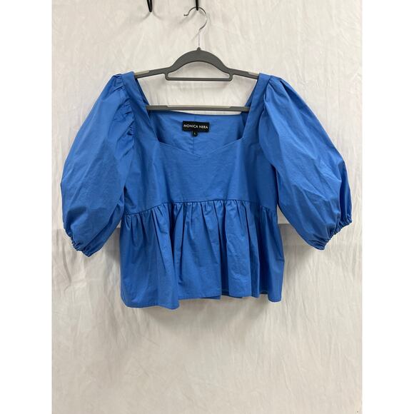 MONICA NERA Tops - Monica Nera Aqua Blue Natasha Top size L